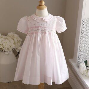 New RARE Pink Smocked Heirloom Dress Feltman Brothers Special Occasion Party NWT